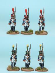 FNRPK5 Mixed French Elite Company Pre 1812, Full Dress & Shako, Marching (6 Figures)