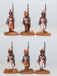 FNRPK7 Mixed French Elite Company Pre 1812, Campaign Dress & Shako, Marching (6 Figures)