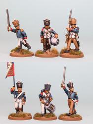 FNRPK8 Mixed French Command Pre 1812, Campaign Dress & Shako, Advancing (6 Figures)
