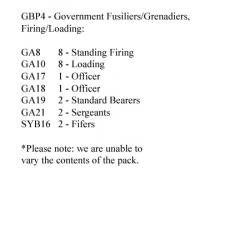 GBP4(FR) Government Fusilier/Grenadier Firing/Loading (24 Figures)