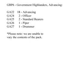 GBP6(FR) Government Highlanders, Advancing (24 Figures)