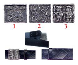 Leather Belt with Pewter Buckle - Viking Crafts (1 Belt and 1 Buckle)