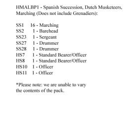 HMALBP1 Dutch Musketeers Marching Shouldered Muskets (24 Figures)