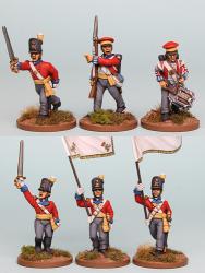 HNRPK3 Hanoverian Command Post 1812 In Shako And Cap, Advancing (6 Figures)