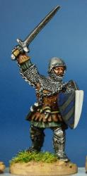 HW41 Dismounted Man At Arms - Standing With Sword & Shield (German) - Coat Of Plates & Globular Bascinet (1 figure)