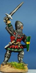 HW42 Dismounted Man At Arms - Standing With Sword & Shield (German) - Coat Of Plates & Bascinet (1 figure)