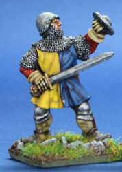 HW67 Infantryman With Sword & Buckler - Livery Tunic & Globular Bascinet (1 Figure)
