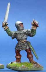 HW72 Infantryman With Sword & Buckler - Mail Hauberk & Bascinet (1 Figure)