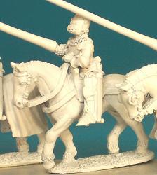 HWC11 Mounted Man At Arms - Lance Forward - White Harness And Bascinet, Visor Down (1 figure)