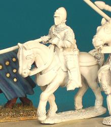 HWC4 Mounted Man At Arms - Lance Forward - Short Surcoat And Visored Basinet (1 Figure)