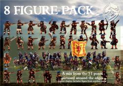 JCBG001 Jacobites - Infantry Highlanders (8 figures)