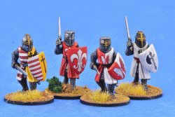 LCF03 Crusading Foot Knights (Great Helms) (Advancing) (4)