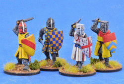 LCF04 Crusading Foot Knights (Great Helms) (Attacking) (4)