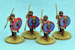 LR15 Late Roman Warriors — Unarmoured Bareheaded (4 Figures)