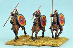 LRC10 Late Roman Warriors — Mounted Crested Helmets (3 Figures)