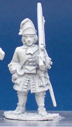 LS17 Grenadier In Tall Cloth Cap (Eg Royal Scots) - Standing Shouldered Musket (1 figure)
