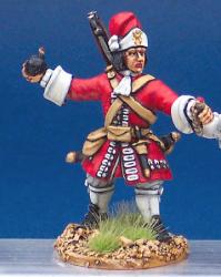 LS20 Grenadier In Tall Cloth Cap (Eg Royal Scots) - Throwing Grenade (1 figure)
