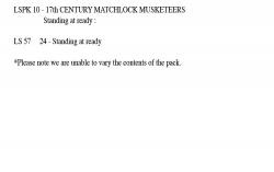 LSPK10 Matchlock Musketeers Standing At Ready (Excludes Command) (24 Figures)