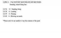LSPK11 Matchlock Musketeers Standing Mixed Firing Line (Excludes Command) (24 Figures)