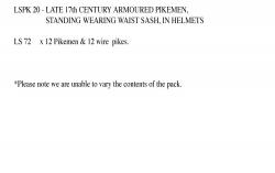 LSPK20 Armoured Pikemen In Helmets, Standing (Waist Sashes) (Excludes Command) (12 Figures)