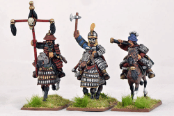 MNC02 Mongol Warlord with Mounted Command (3 Figures)