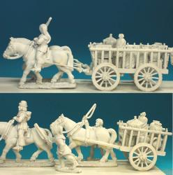 MPK14 Medieval Baggage Train Set (2 Wagons, 4 Horses Plus Drivers & Baggage)