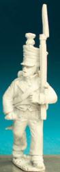 NN55 Fusilier - Marching - 2nd Regt Covered Shako, Head Turned Shouting (1 figure)