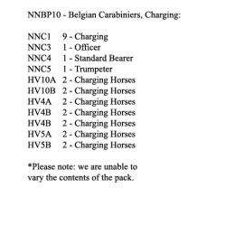 NNBP10 Belgian Carabiniers, Charging (12 Mounted Figures)