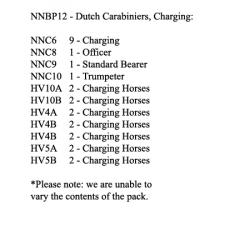 NNBP12 Dutch Carabiniers, Charging (12 Mounted Figures)