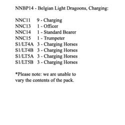 NNBP14 Belgian Light Dragoon, Charging (12 Mounted Figures)