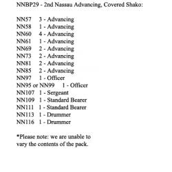 NNBP29 2nd Nassau Infantry Advancing Covered Shako (24 Figures)