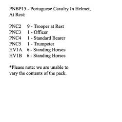 PNBP15 Portuguese Cavalry In Helmet, At Rest (12 Mounted Figures)