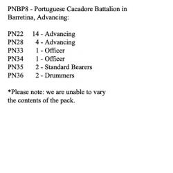 PNBP8 Portuguese Cacadore In Barretina Cap, Advancing (24 Figures)