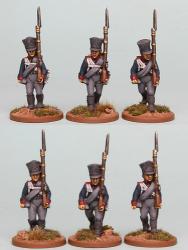 PSNRPK1 Prussian Musketeers In Shako, Marching (6 Figures)
