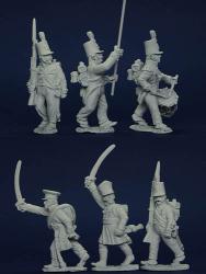 PSNRPK19 Prussian Reservists In British Manufactured Uniforms, Command (6 Figures)