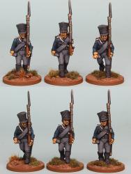 PSNRPK4 Prussian Fusiliers In Shako, Marching (6 Figures)