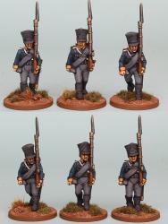 PSNRPK4 Prussian Fusiliers In Shako, Marching (6 Figures)