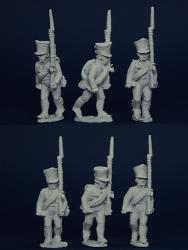 PSNRPK8 Prussian Reservists In Shako, Marching (6 Figures)