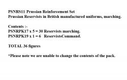 PSNRS11 Prussian Reservists In British Manufactured Uniform, Marching (36 Figures)