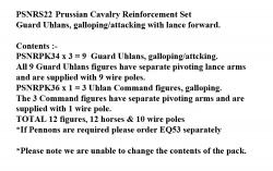 PSNRS22 Guard Uhlans, Galloping/Attacking, Lance Forward (12 Mounted Figures)