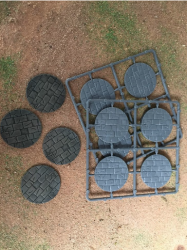 REN058 Paved Effect Bases 50mm Diameter
