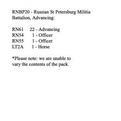 RNBP20 St. Petersburg Militia Battalion, Advancing (24 Figures)