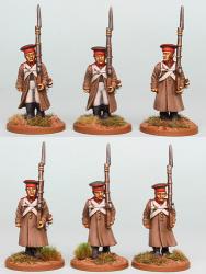 RNRPK20 Mixed Russian Infantry In Greatcoat & Forage Cap, Marching (6 Figures)
