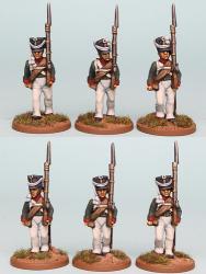 RNRPK5 Mixed Russian Infantry In 1809 Shako, Marching (6 Figures)