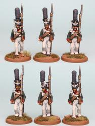 RNRPK7 Mixed Russian Grenadiers / Carabiniers In 1809 Shako With Busch Plume, Marching (6 Figures)