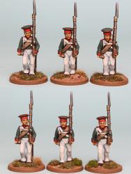 RNRPK9 Mixed Russian Infantry In Forage Cap, Marching (6 Figures)