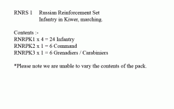 RNRS1 Russian Infantry In Kiwer Marching (36 Figures)
