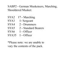 SABP2 German Musketeers Marching Shouldered Musket (24 Figures)