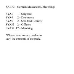 SABP3 German Musketeers Marching (24 Figures)