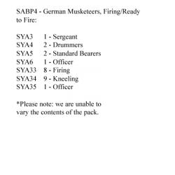SABP4 German Musketeers Firing/Ready To Fire (24 Figures)